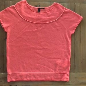 Coral Pink Benetton Sweater with Beautiful Detail